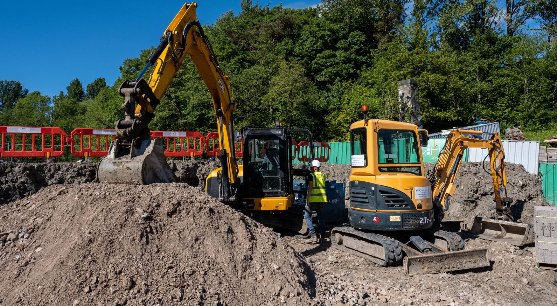 3 ton and 9 ton excavators